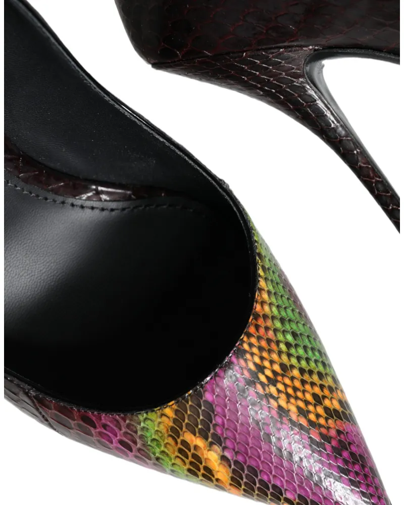 Dolce & Gabbana Women's Python Leather Pump Multicolor Cotton Multicolor