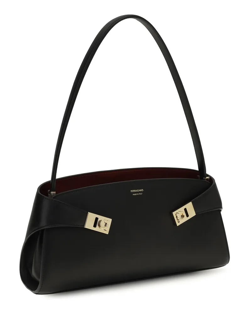 Ferragamo Hug Shoulder Bag — Black Black