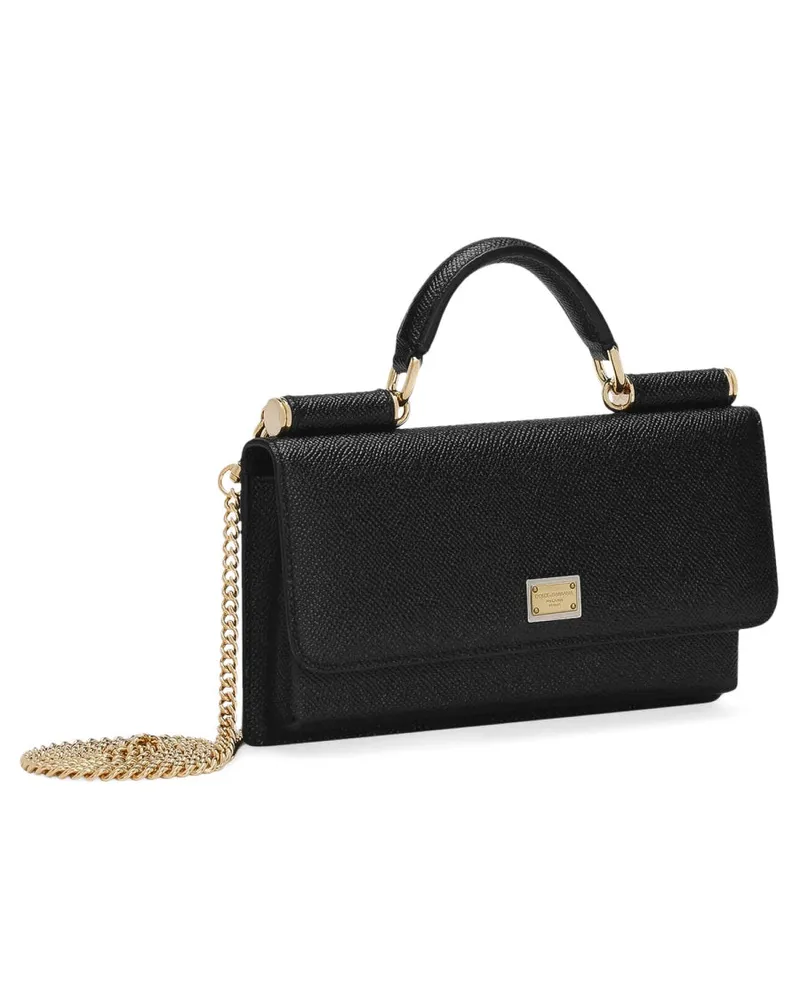 Dolce & Gabbana Women's Calfskin Mini Bag Black Leather Shoulder Black
