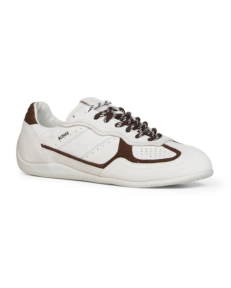 Alohas Women's Sneakers Tb.91 Cream Suede White Sustainable Leather Trainers White