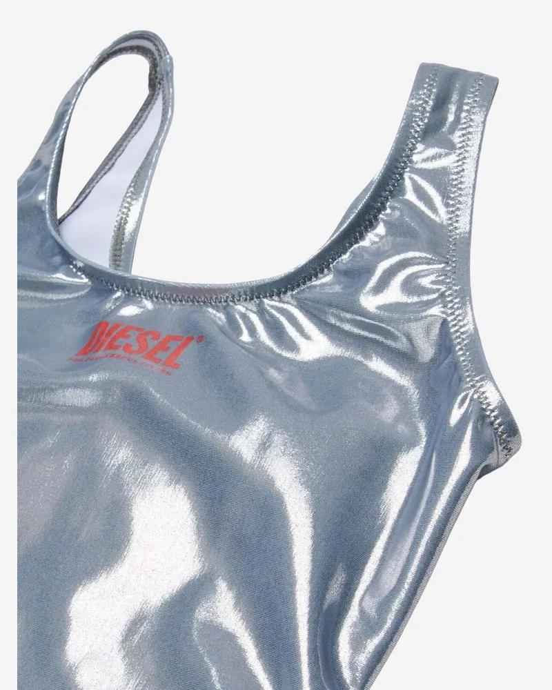 Diesel Girls' Swimsuit Mifog Silver Polyester Swimsuits Sea Clothing Silver