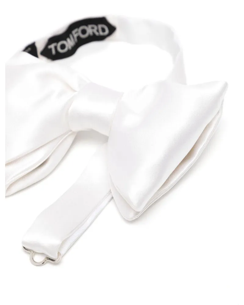 Tom Ford Men's Bow Tie White Silk Ties White