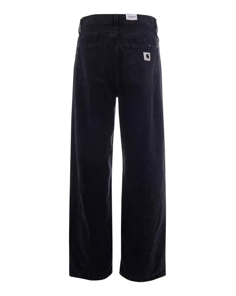 Carhartt WIP Women's Trousers Arin Snake Camo Black Camo-Black Cotton Smith Denim Camo/black Black