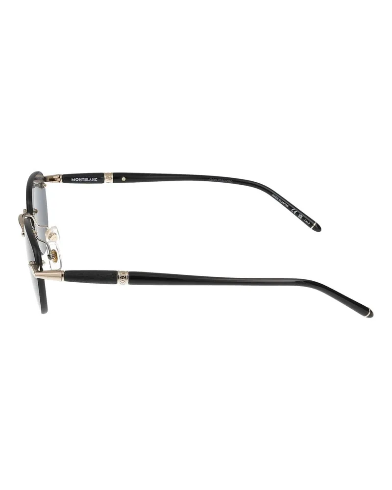 Montblanc Men's Sunglasses  Mb0412s 001 Gold Black Grey 20-150 Metal Gold