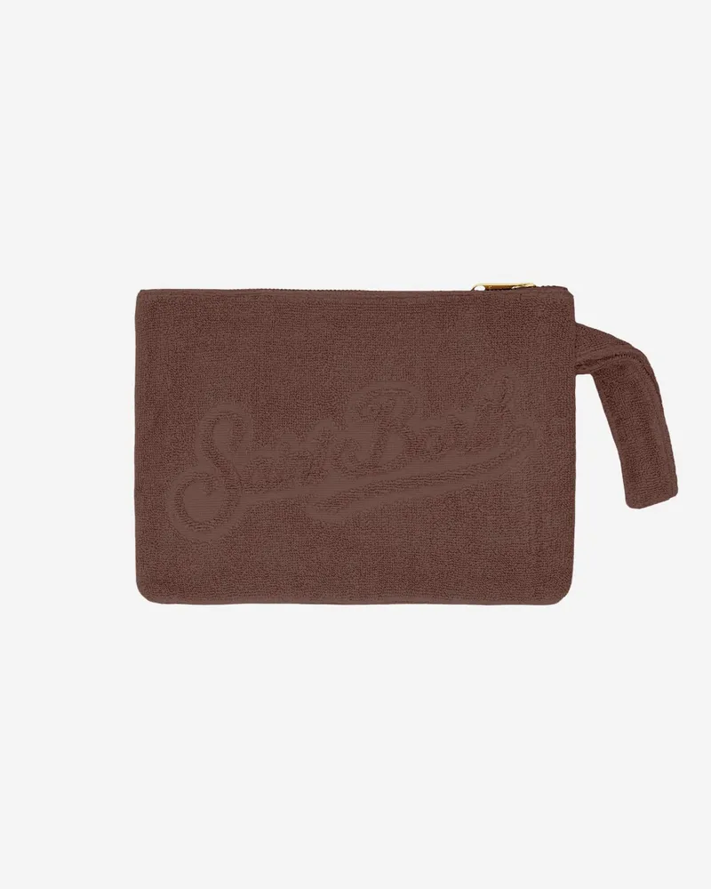 MC2 Saint Barth Women's Cotton Clutch Dark Brown Shoulder Bags Brown