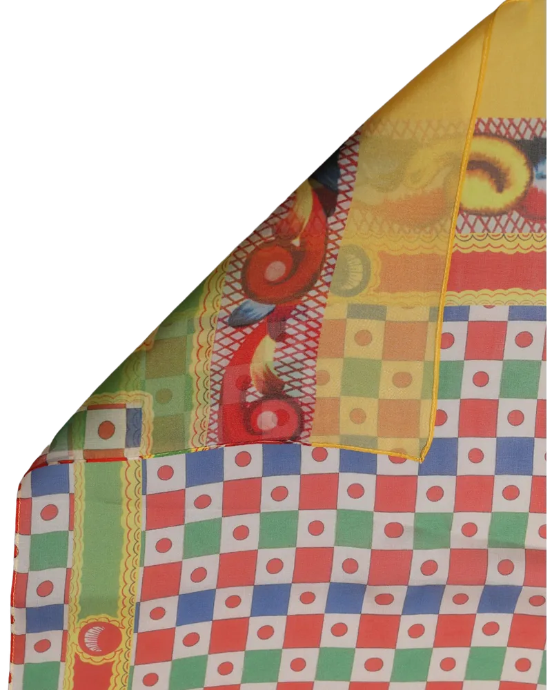 Dolce & Gabbana Carretto Print Silk Scarf — Multicolor Multicolor