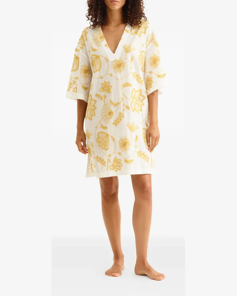 Eres Women Levia V-Neck Mini Dress Ss26 W White