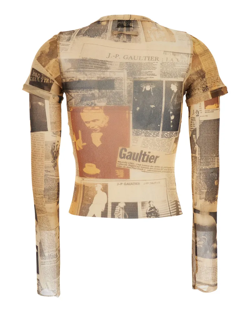 Jean Paul Gaultier Women's Crew Neck Crop Top Multicolour Polyamide Multicolor