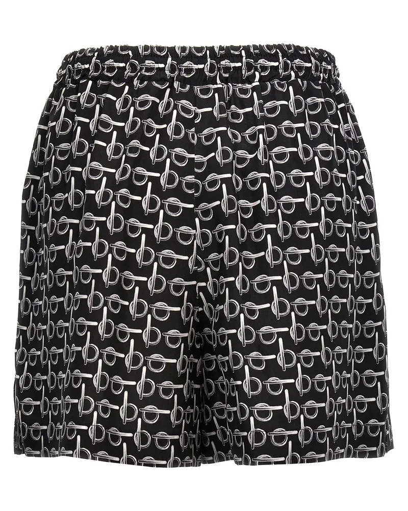 Burberry Monogram Silk Shorts — Black Black