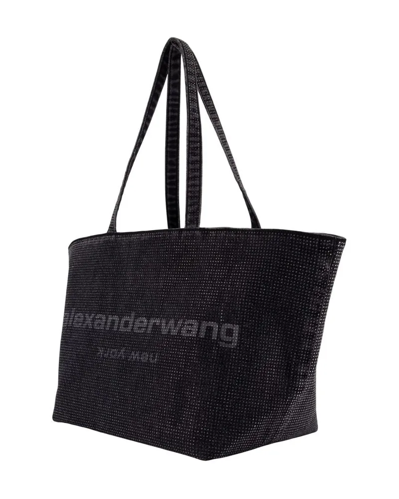 Alexander Wang Women's Punch Tote Bag -  Cotton Dark Grey Totes-Shopping-Bags Gray