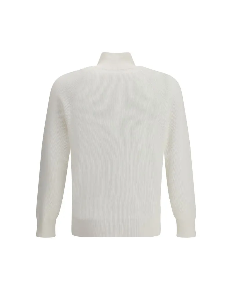 Brunello Cucinelli Men's White Cotton Sweatshirt Clothing White