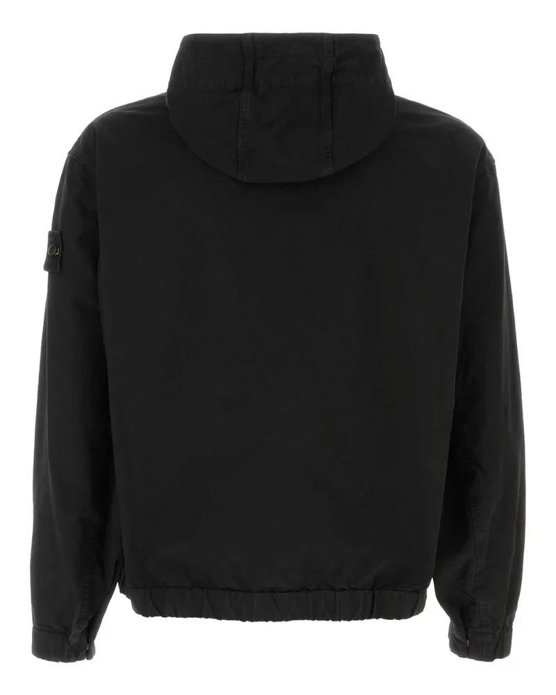 Stone Island Men's Black Cotton Bomber Jacket Exterior: Camicie Shirt Black
