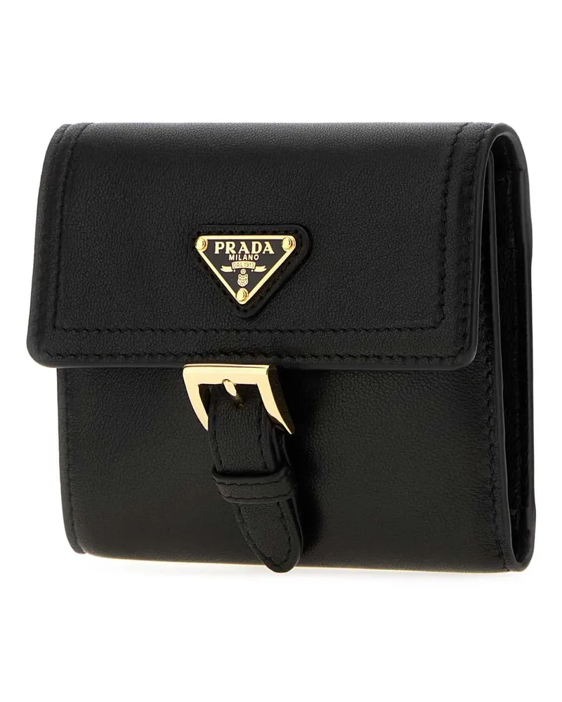 Prada Women's Black Nappa Leather Wallet Nero Portafogli Black