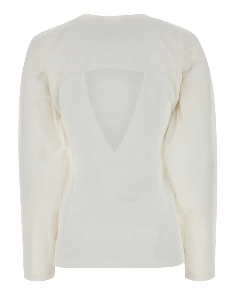 Jil Sander Women Cotton Long-Sleeve T-Shirt White White