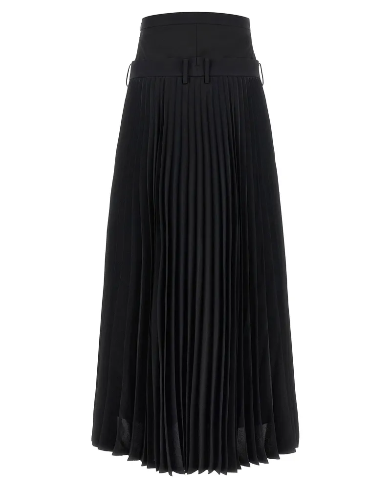 Junya Watanabe Wool Blend Pleated Trousers — Black Black