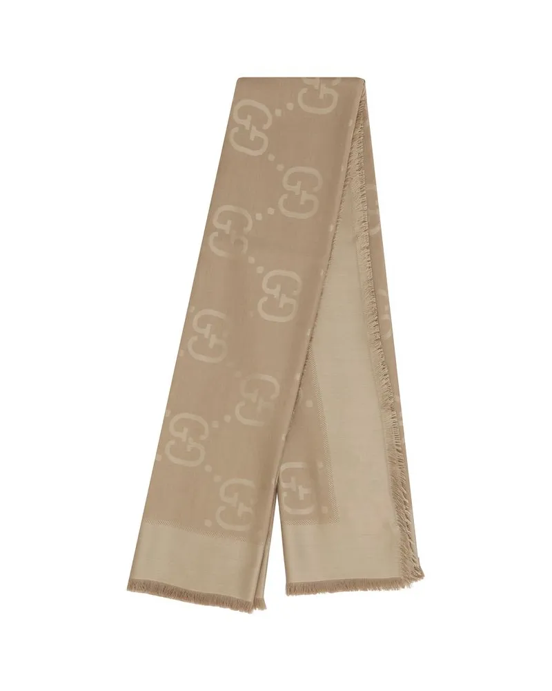 Gucci Women's Brown Wool Oves Aries Scarf Brown