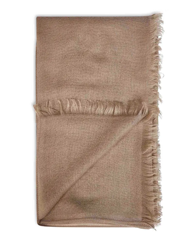 Brunello Cucinelli Women's Scarf Cashmere Silk Brown Scarfs Brown