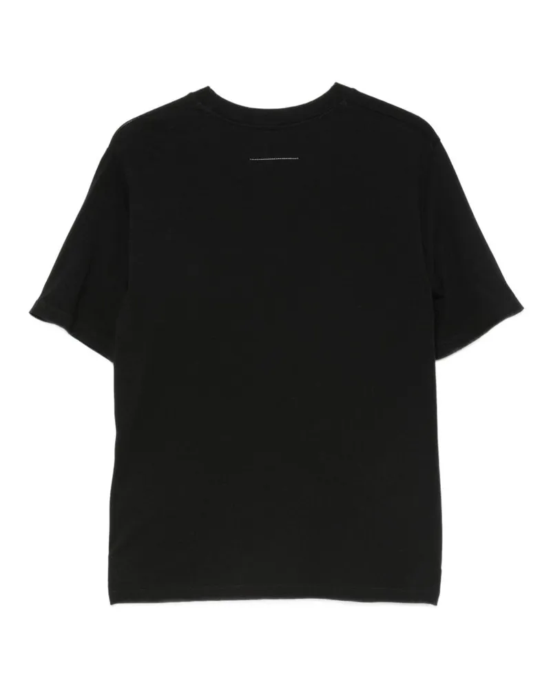 Maison Margiela Jersey Gathered Detailing T-Shirt — Black Black