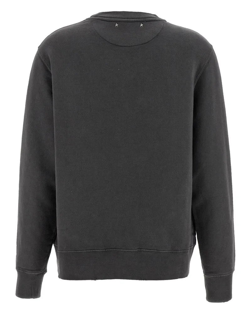 Golden Goose Crystal-Embellished Sweatshirt — Charcoal Charcoal