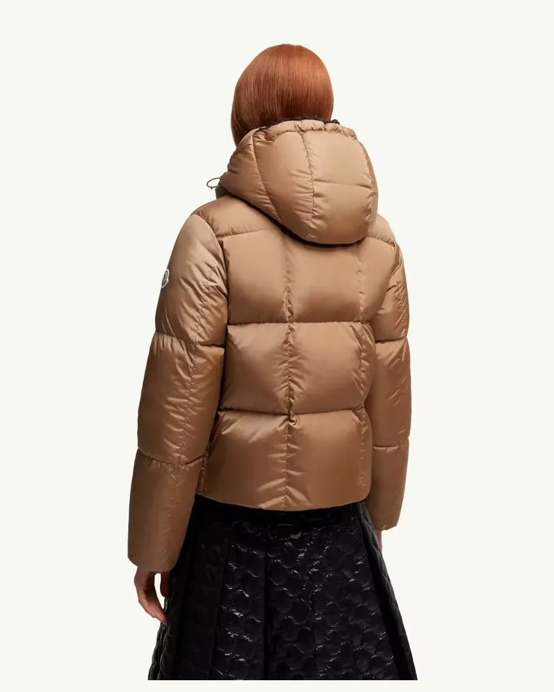 Moncler Quilted Down Down Jacket — Caramel Caramel