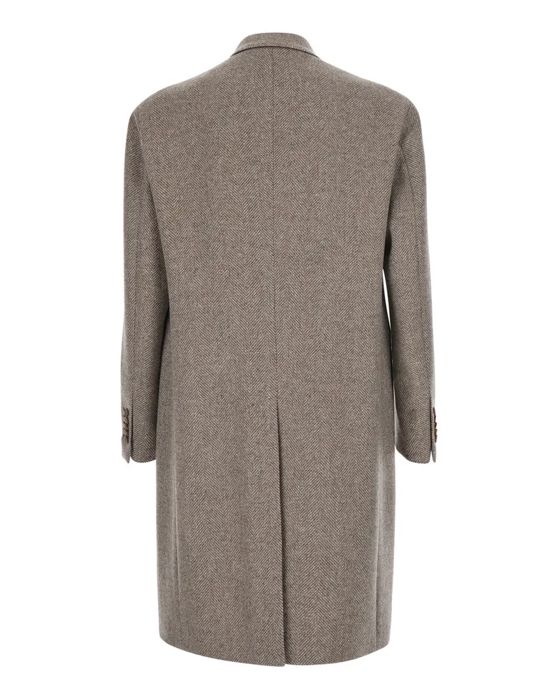Tagliatore Men's Double-Breasted Coat London Beige Wool-Cashmere Wool And Cashmere Beige