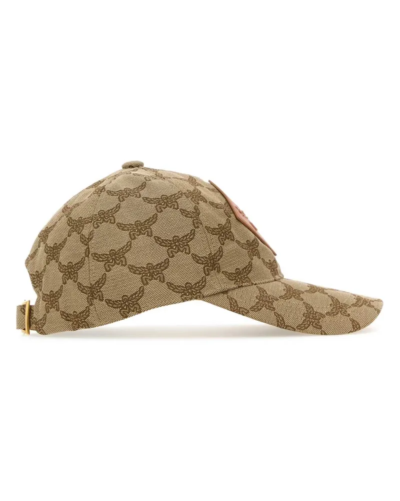 MCM Women's Embroidered Polyester Blend Baseball Cap Beige Cappelli Hat Beige