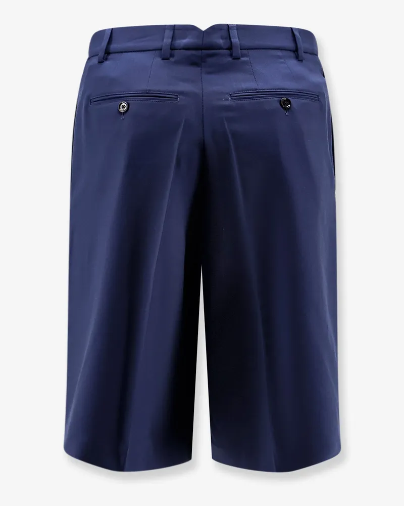 AMI Paris Men's Virgin Wool Shorts Blue Blue