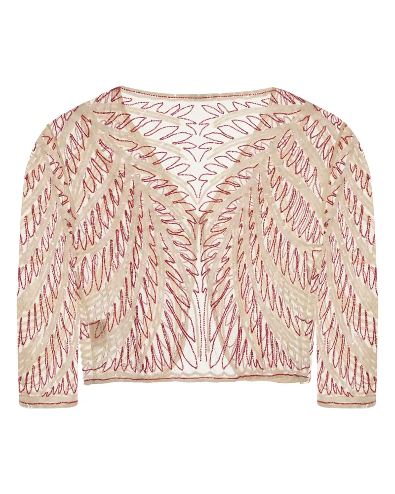BODE Rita Cardigan — Pink Pink
