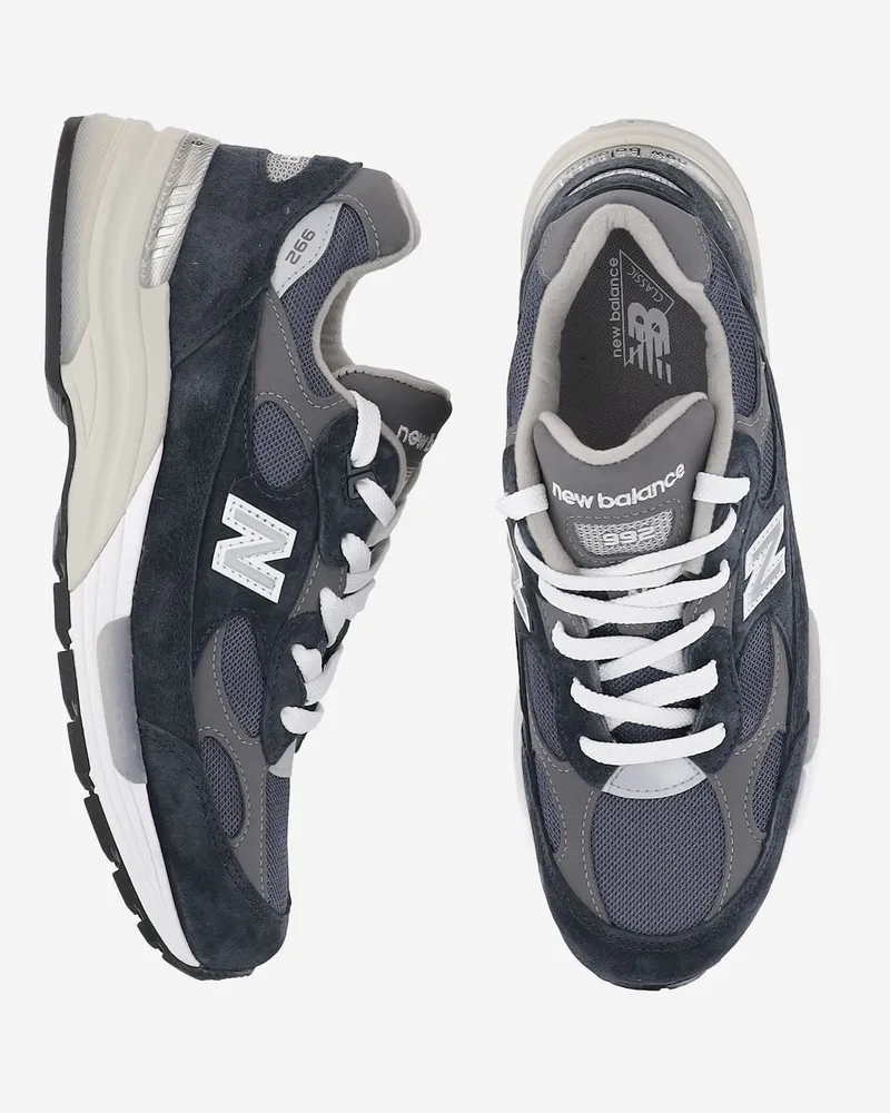 New Balance Unisex Sneakers 991 Navy Pigskin-Mesh Trainers Pigskin/mesh Navy