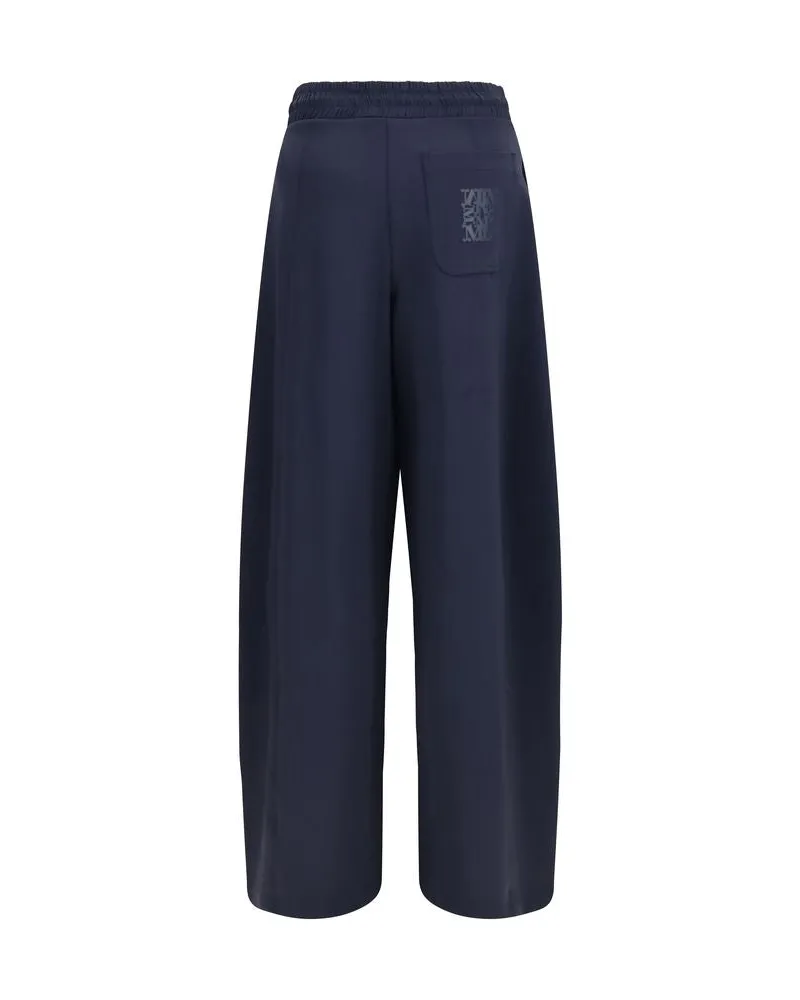Max Mara Women's Blue Polyamide Casual Pants Navy
