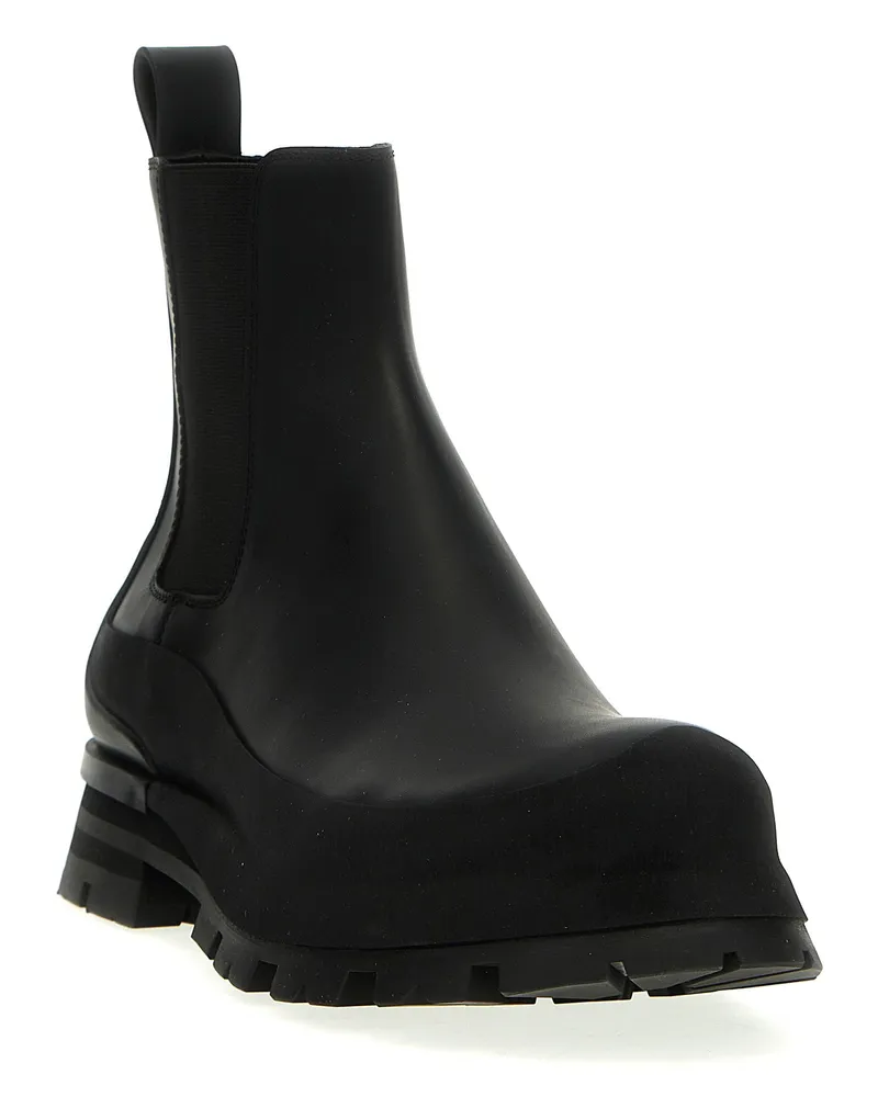 Alexander McQueen Wander Ankle Boot — Black Black