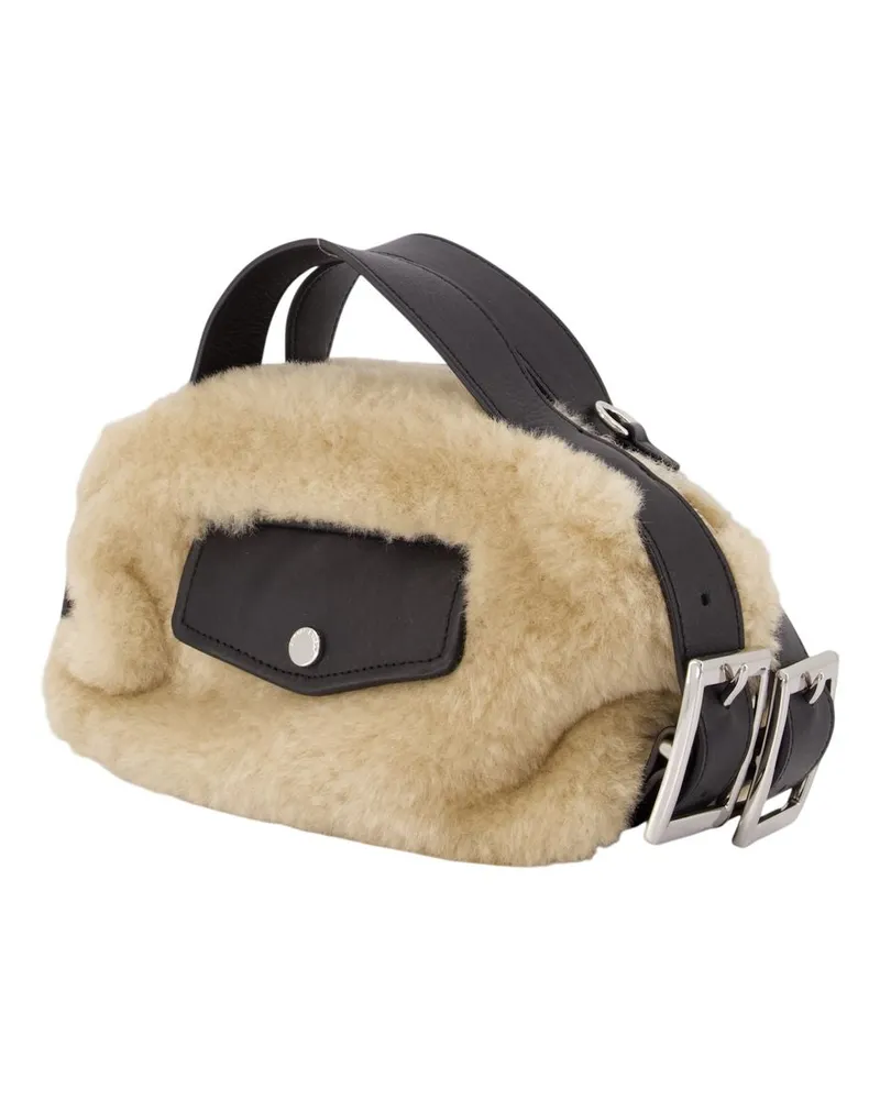 Simone Rocha Women's Mini Biker Bag Faux Fur Beige Handbags-purses Beige