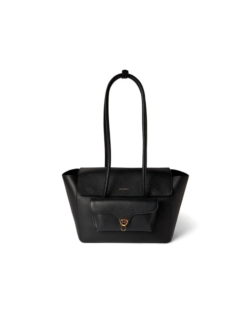 Coccinelle Women's Top Handle Bag Black Cowhide - Top-Handle-Bags Black
