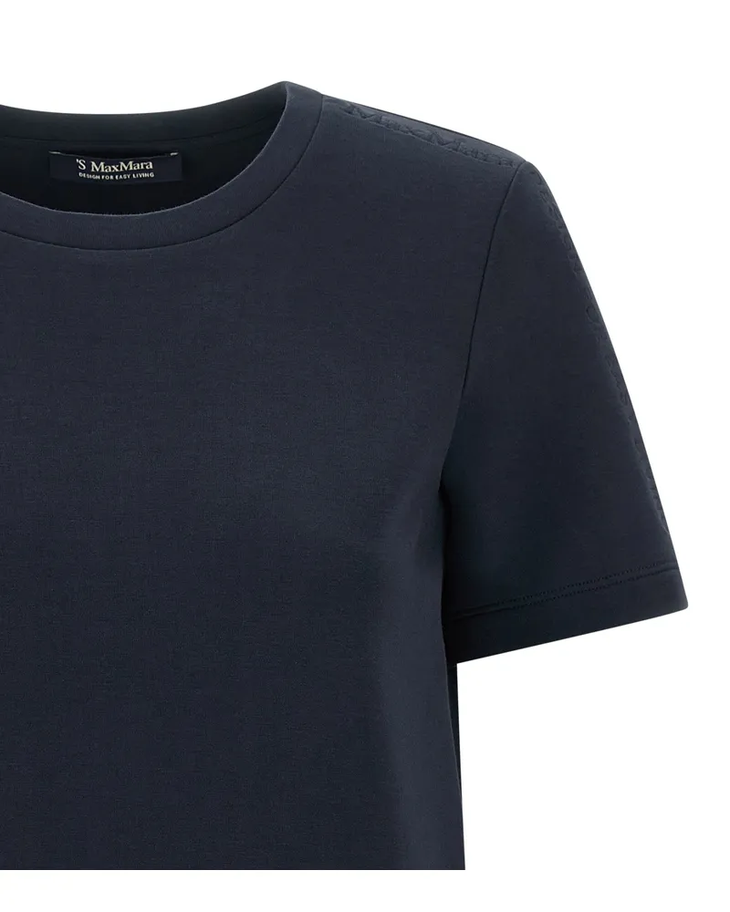 Max Mara Women's Blue Cotton T-Shirt Navy