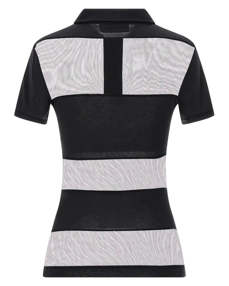 COPERNI Sheer Striped Polo — Black Black
