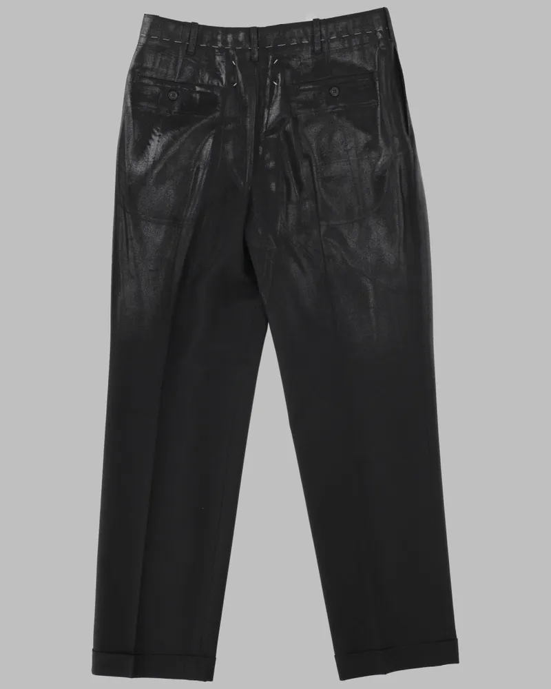 Maison Margiela Virgin Wool Tailored Trousers — Black Black