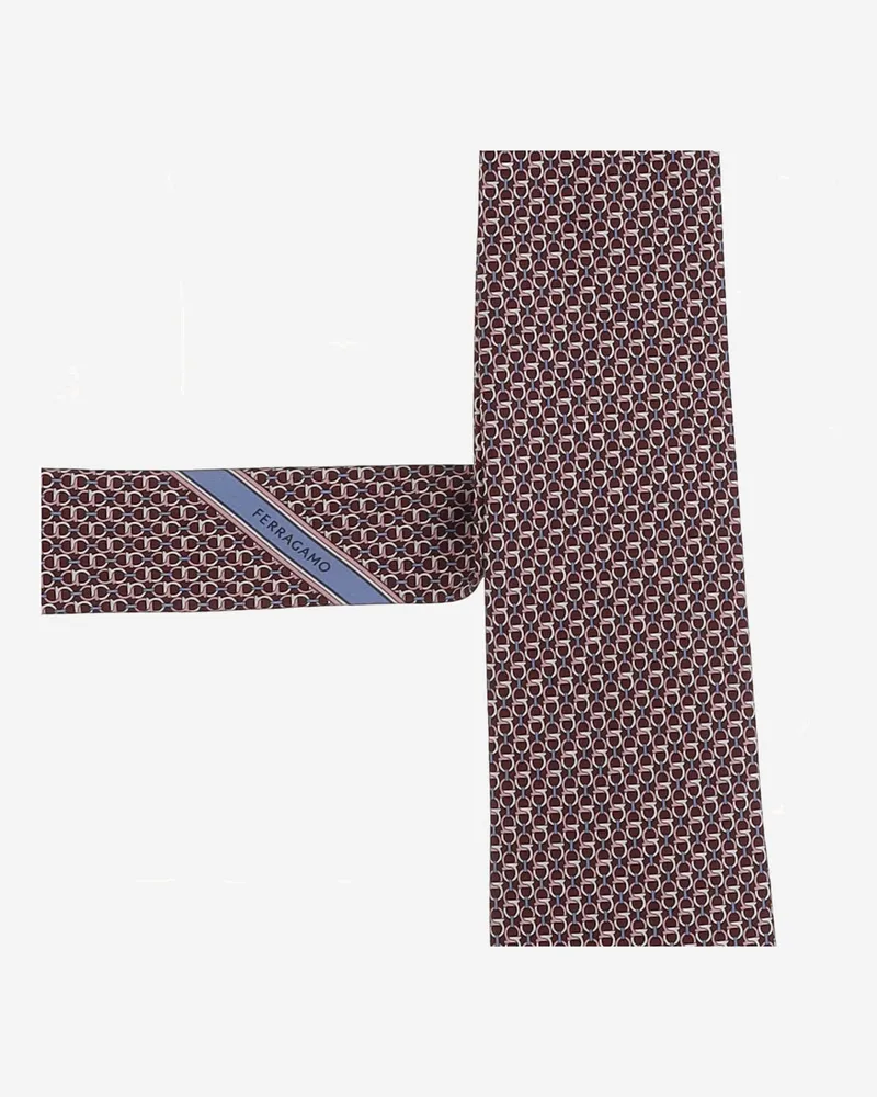 Ferragamo Men's Silk Tie Purple Ties & Bow Purple
