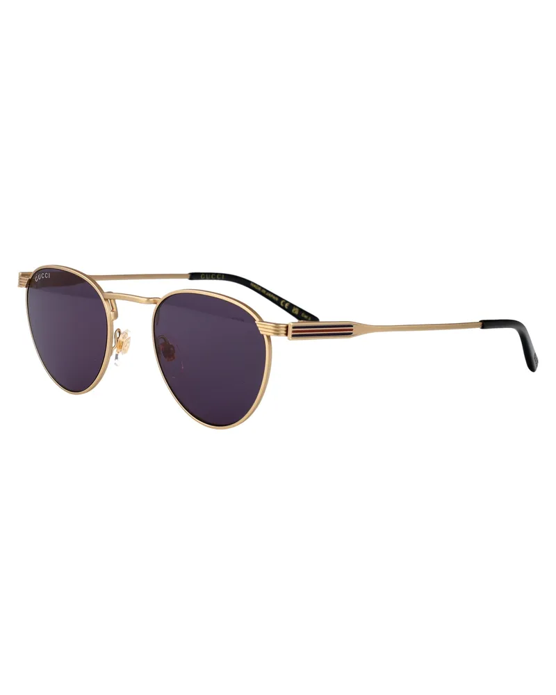 Gucci GG1875S Gold Metal Frame Sunglasses — Gold Gold