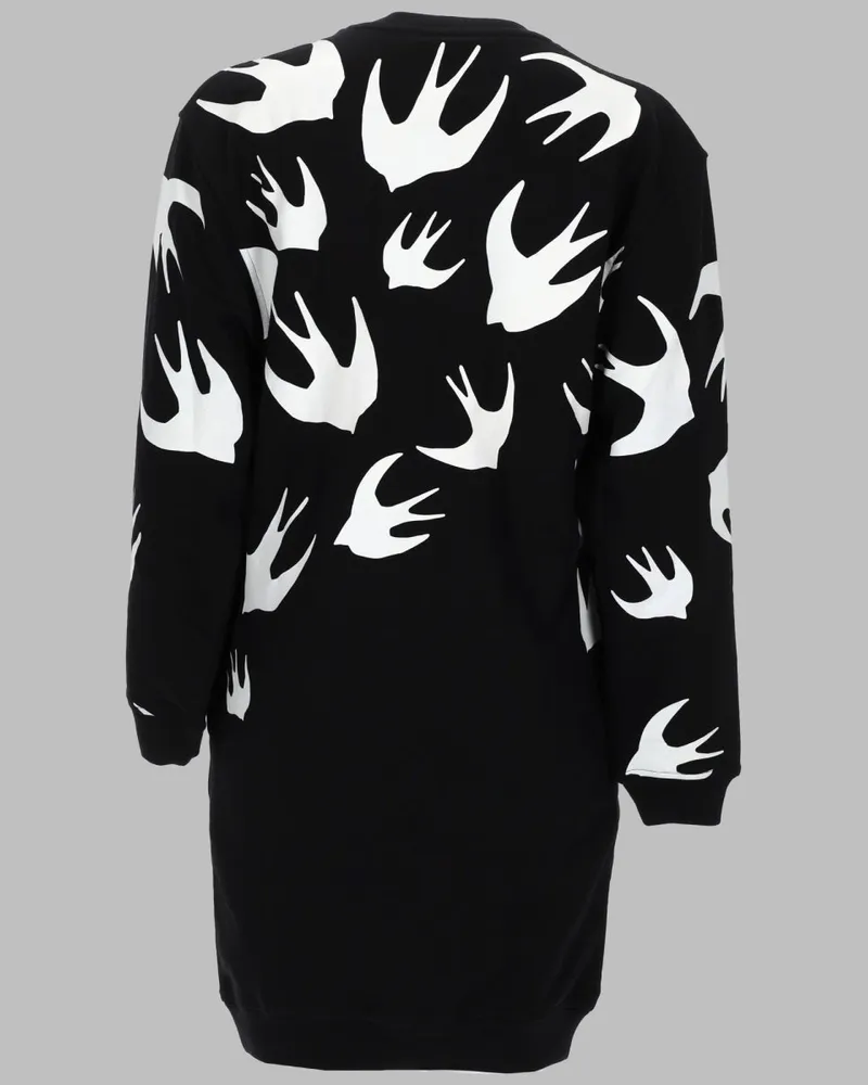McQ Cotton Blend Mini Dress — Black Black