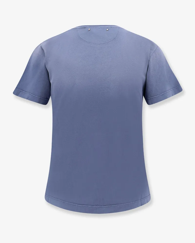 Golden Goose Women Cotton T-Shirt Blue T-Shirts & Jerseys Blue