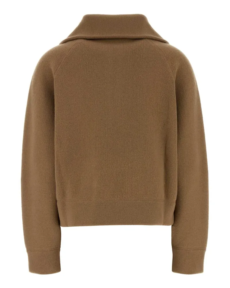 Prada Cashmere Polo-Collar Polo Sweater — Beige Beige