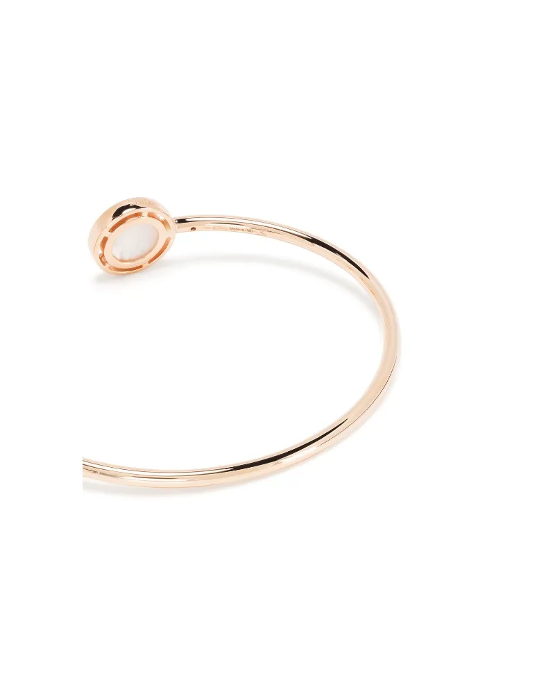 DAMIANI Women's 18kt Rose Gold Mother-Of-Pearl Diamond Cuff Continuty Rose