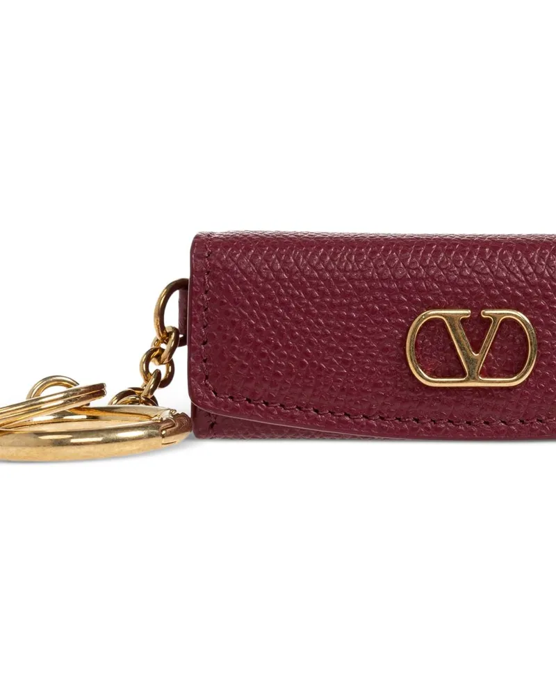 Valentino Garavani VLogo Key Case — Burgundy Burgundy