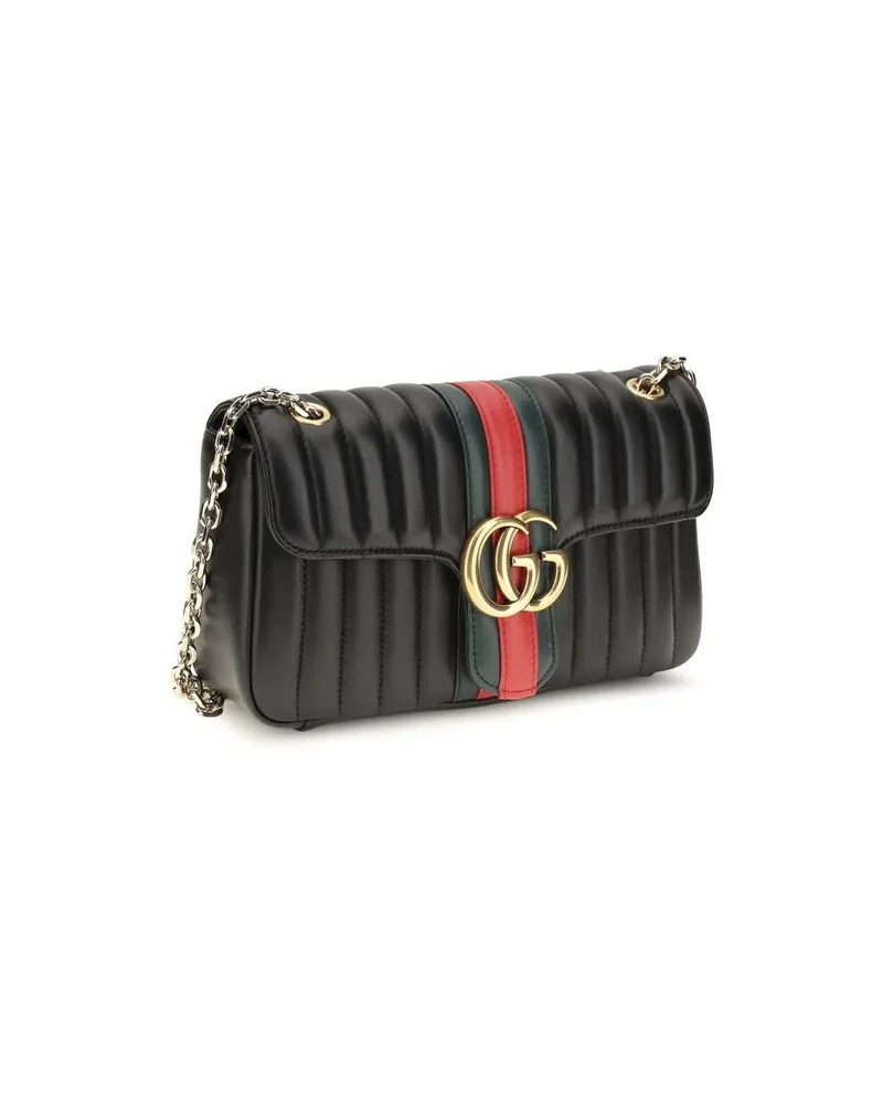 Gucci GG Marmont Shoulder Bag — Black Black