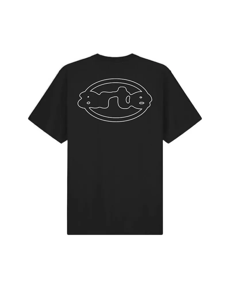 Arte Antwerp Rear Emblem Print T-Shirt — Black Black