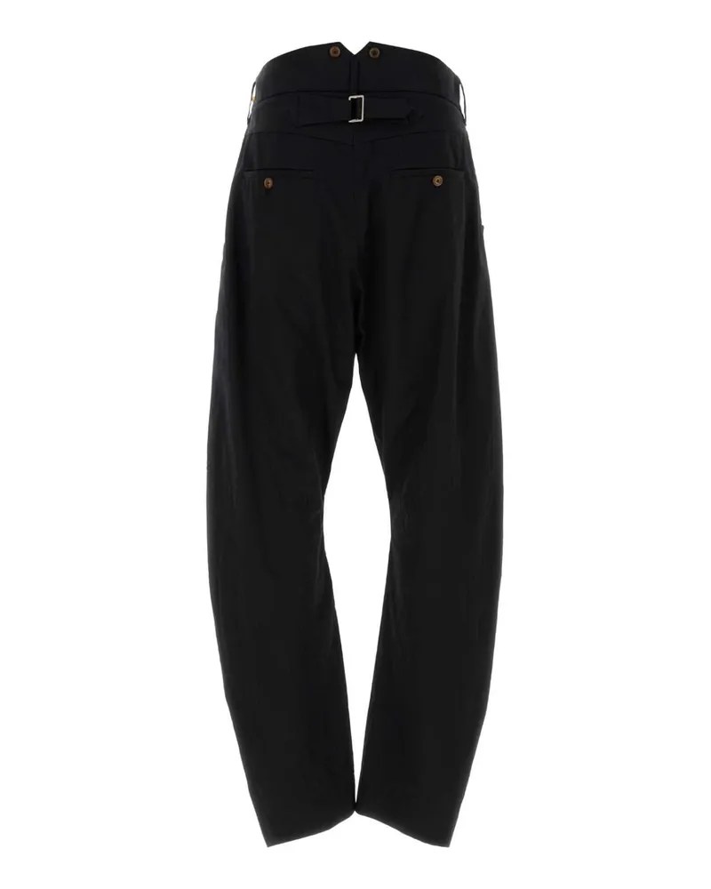 Vivienne Westwood Men's Black Stretch Cotton Pant Exterior: Elastane Pantaloni Trousers Black