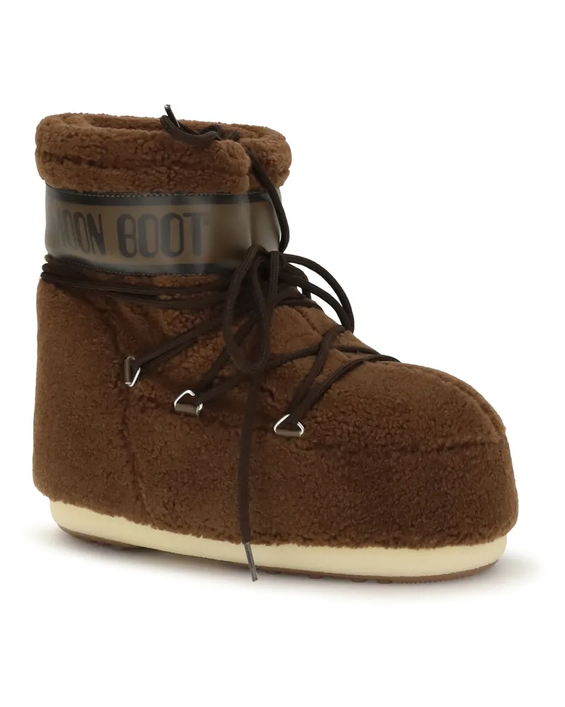 Moon Boot Icon Low Fleece Boot — Brown Brown