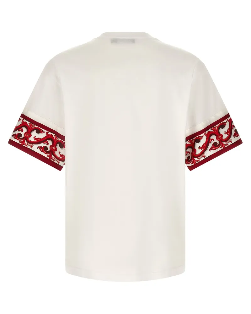 Dolce & Gabbana Men's Multicolor Cotton T-Shirt White