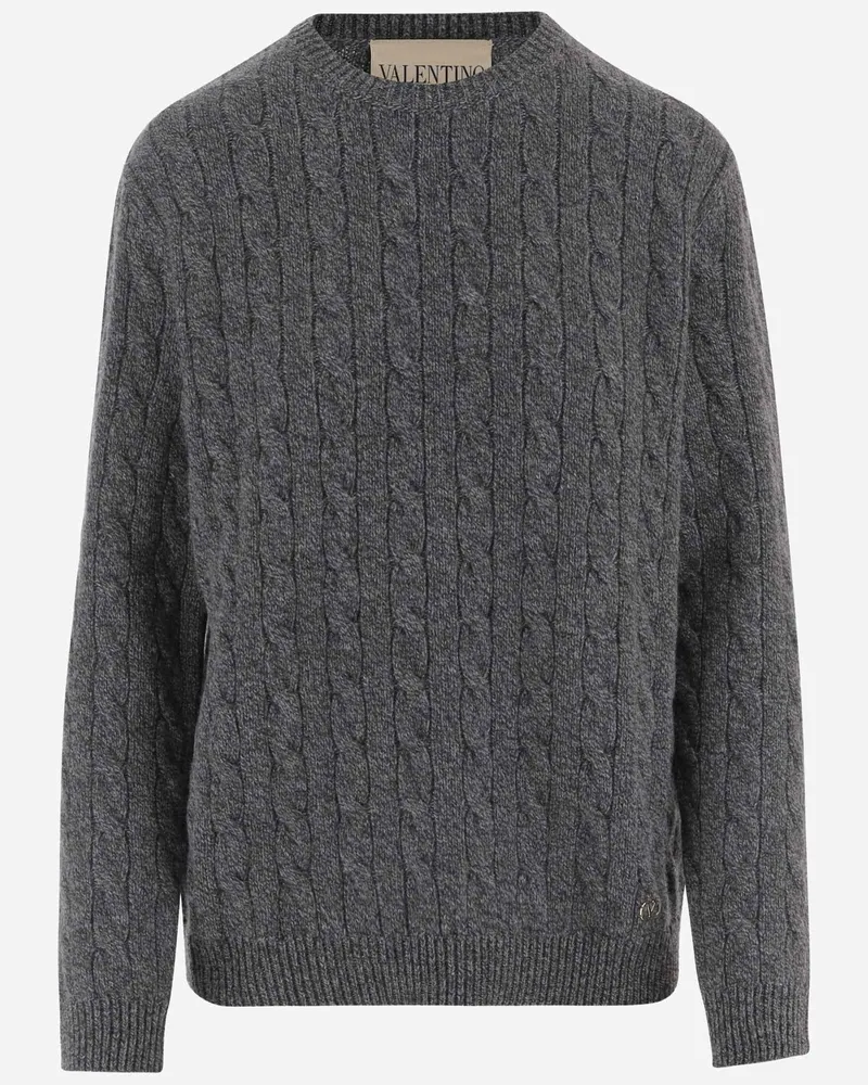 Valentino Garavani Women Wool Sweater Grey Gray