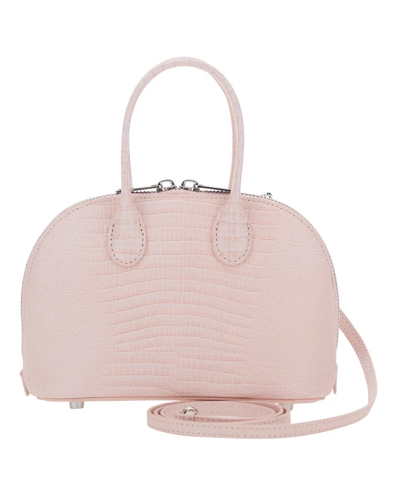 Self-Portrait Women's Mini Bag Lizard-Effect Leather Pink Pink